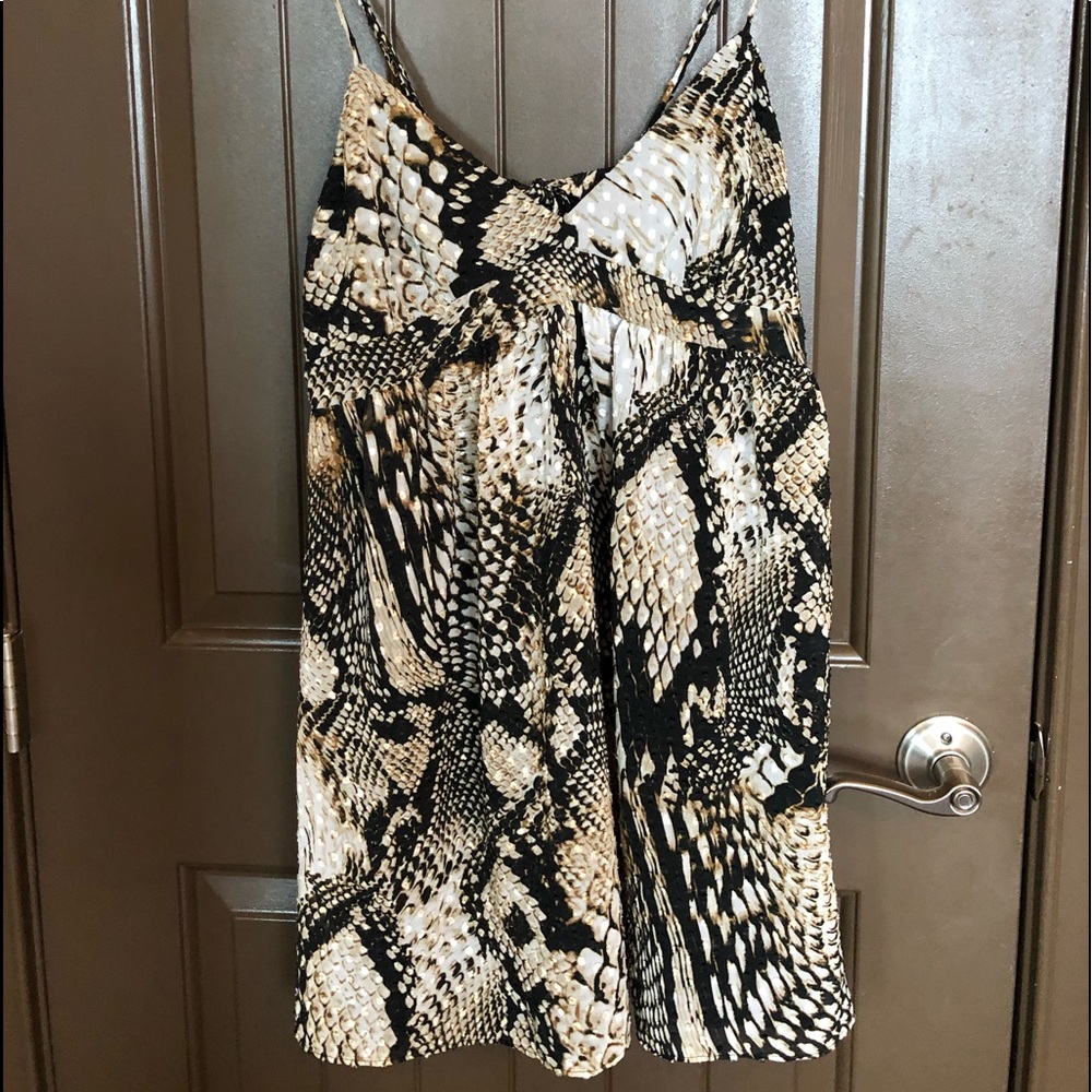 Zara Snake Print Mini Dress